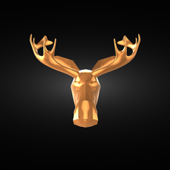 Без-названия-10-render-3.png Файл STL Decorative moose head・Модель 3D-принтера для загрузки