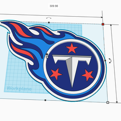 Titans.png STL file Tennessee Titans Logo Wall plaque with Balanced Keyhole for Mounting・Design to download and 3D print