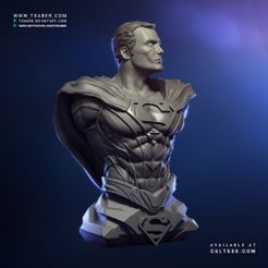 Superman Bust Cults3d 01.jpg 3D file Superman bust - 3d print collectibles・3D printer model to download