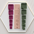 Virgo-3.png Digital .Stl Virgo Zodiac Stampers *6 sizes *2 stamper versions / File for Use in a 3D Printer