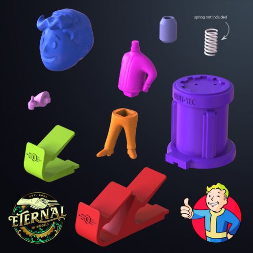 👦 VAULT BOY CONTROLLER HOLDER - 1 & 2 CONTROLLERS - FALLOUT