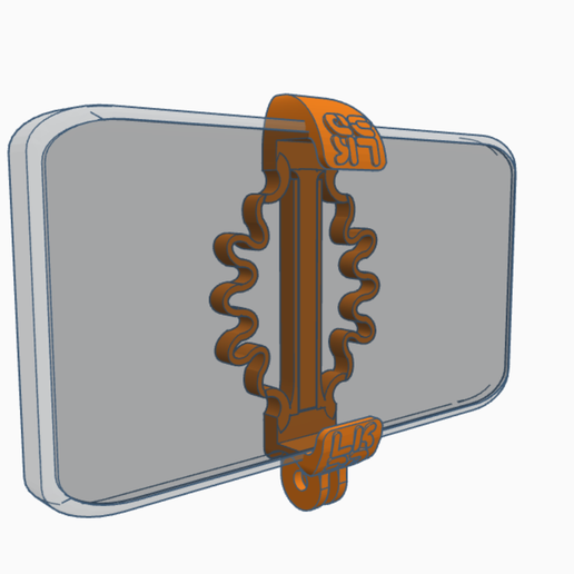 Universal Springy Phone to gopro actioncamera mount 3D model