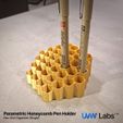 Parametric-Honeycomb-Pen-Holder-Hex-Grid-Organizer-Single-Photo2.jpg Parametric Honeycomb Pen Holder (Single)