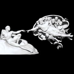 scupture3D.jpg OBJ file The Creation of Adam・3D printable model to download