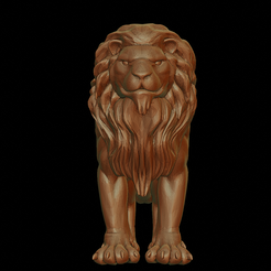 Lion_Statue_12.png Fichier STL Modèle miniature de lion imprimé en 3D・Idée pour impression 3D à télécharger