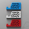 Project.264.jpg Voronoi Smartphone Holder - 13mm notch size - print in place
