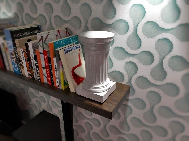 Column_on_a_shelf_01.jpg Free STL file Doric Pedestal Container・3D printable object to download, Zippityboomba