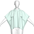 Girls-Flap-Button-Zip-Up-Cape-Jacket_6.png Girls Flap Button Zip Up Cape Jacket | Marvelous / Clo3d / obj / fbx
