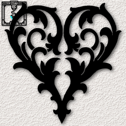 project_20230913_1256469-01.png Archivo STL gothic heart wall art goth heart scroll wall decor Decoración de Halloween・Objeto para impresora 3D para descargar