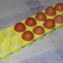 1b825d97e5fc00944b2ad2a03b51b207_display_large.jpg Free STL file Egg holder (extensible and customizable)・3D print design to download