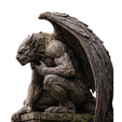 source_left.png Gargouille Fichier STL - Gardien ailé gothique - Statue fantastique imprimable en 3D - Sculpture médiévale sombre - Miniature de table - Présentoir de bureau