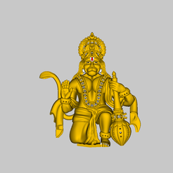 Bajrangbali-pendant-3D-file-pic-1.png 3D file Bajrangbali pendant 3D file・3D printing design to download