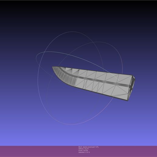 meshlab-2022-01-14-07-13-13-78.jpg STL file Akame Ga Kill Akame Sword And Sheath Printable Assembly・Template to download and 3D print, julian-danzer