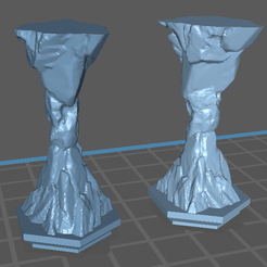 Rock-Collums.png Free STL file Rock Columns on Hexagon Bases・3D printing model to download