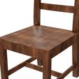 3.jpg Wooden Chair 3D Model