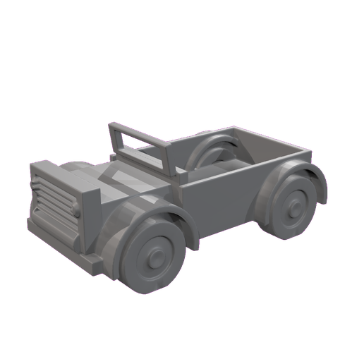 1940s Military Weapons Carrier Truck - Toy Model STL