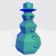 snowman.png low poly snowman
