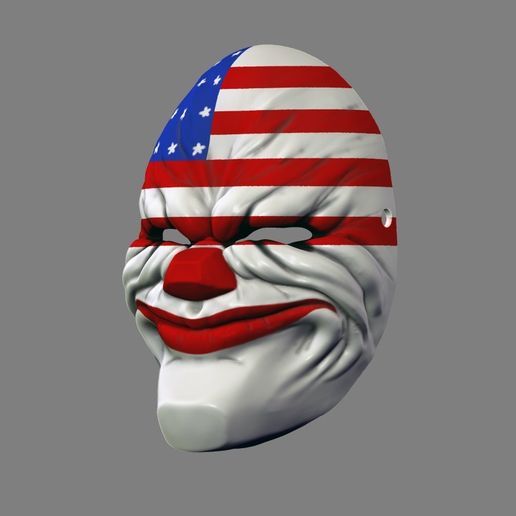 🎃 Payday 2 the Heist Dallas Game Máscara Cosplay Halloween STL