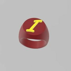 Bague-I.jpg STL file Ring letter I・3D printing model to download