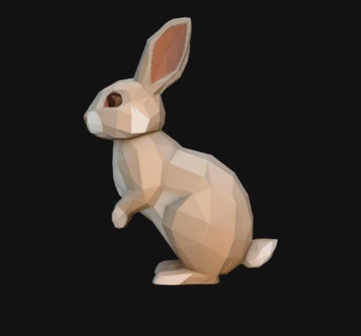 low poly rabbit figure2