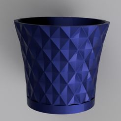 pot1.jpg Free OBJ file Diamond Cut Flower Pot・Template to download and 3D print, ibrahimnadi