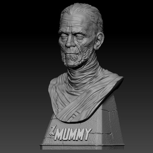 👻 The Mummy 1932 Bust・ OBJ File for 3D printing・Cults