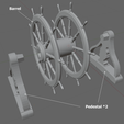 Wheel-assy-3.png Ship wheel assembly, 4' 7" for sailing ship