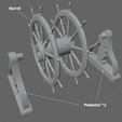 Wheel-assy-3.png Ensemble de roues de navire, 4' 7" pour voilier