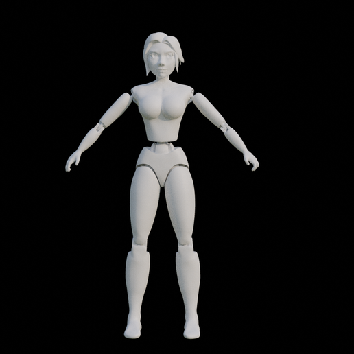 movable girl 3D model