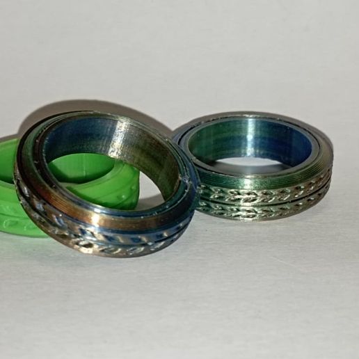 Fidget ring / Anti-stress ring: Olive leaves 🍃🍃・Free STL File for 3D ...