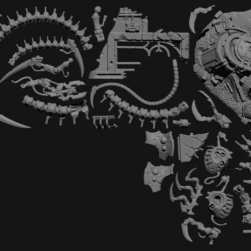 (NOT FREE) SPACE ZOMBIE NEKROSOR AMMENTAR (BASE ONLY) 3D model preview