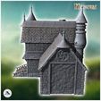 5.jpg Large medieval manor house with entrance staircase and multiple roof towers (31) - Medieval Gothic Feudal Old Archaic Saga 28mm 15mm RPG