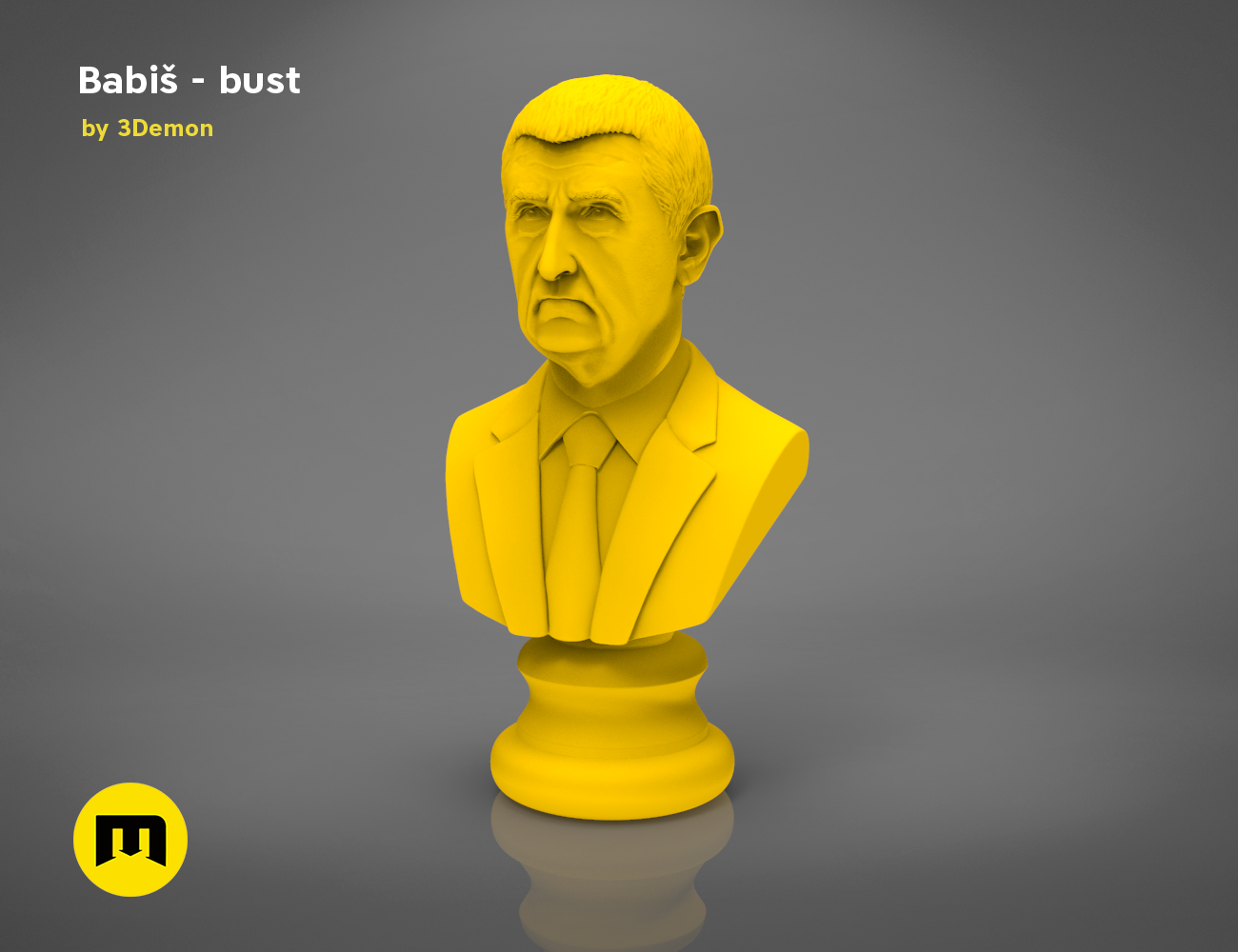 Babis_orange-Studio-3.998.png Fichier OBJ Babis - Premier ministre tchèque・Objet imprimable en 3D à télécharger, 3D-mon
