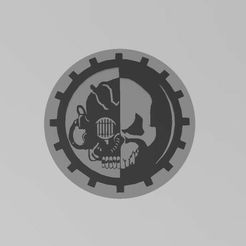 LOGO-ADEPTUS-MECHANICUS.jpg STL file ADEPTUS MECHANICUS LOGO・3D printable design to download