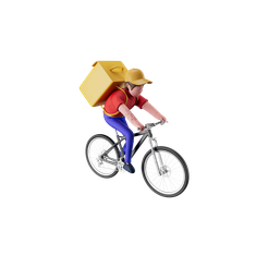 Driving-bicucle-pose.png Pizza delivery character design