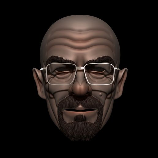 1.jpg Walter White Stylized Mask | STL & OBJ