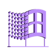 Windows95Logo-bridged-Stand.stl Логотип Windows 95