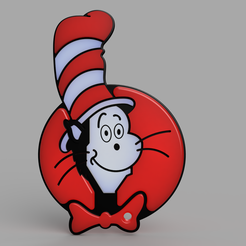 Cat_in_the_hat_key_tag_1.png STL file CAT IN THE HAT KEY/ TOTE BAG TAG - TEACHER・Model to download and 3D print