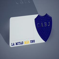 Imagen9.png Fichier STL Porte-cartes Boca Juniors・Modèle à télécharger et à imprimer en 3D