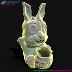 SD_Deco_EasterBunnyPlanter01.jpg Archivo STL Conejito de Pascua・Diseño imprimible en 3D para descargar