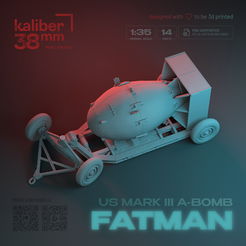 cover_front.png Fichier 3D LA BOMBE AE DE L'US MARK III "FATMAN" SUR LA REMORQUE・Modèle à télécharger et à imprimer en 3D