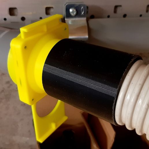 🌬️ Dust extraction extension with 50 mm hose・ STL File for 3D printing ...