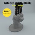 fist-cover.png STL-Datei Küchenmesserblock・3D-druckbares Modell zum Herunterladen