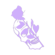 Skull__Rose.stl Череп и роза