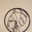 afrikanka.jpg wall  circle decoration -Afrikan woman