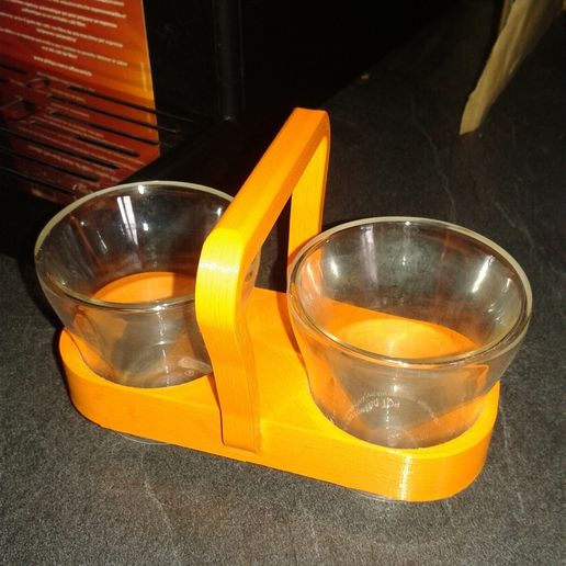 Holder for two espresso coffee mug
