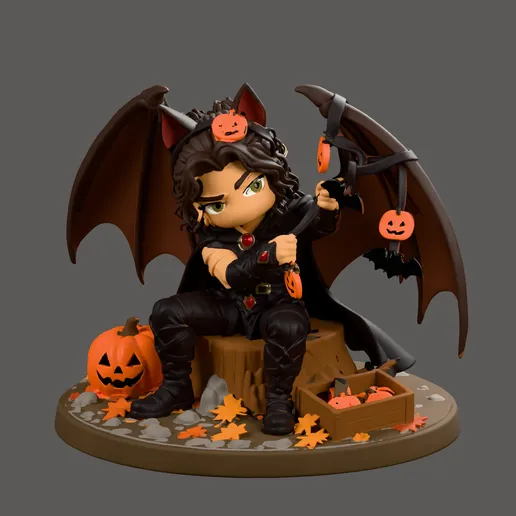 ACOTAR — Cassian Tangled Bat Halloween Diorama | Complete & Multipart STL
