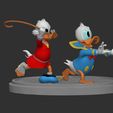 ZBrush-Document2.jpg Homage to Don Rosa. Donald Duck chased by Uncle Scrooge McDuck.