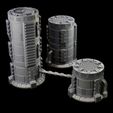 Chemical-Storage-Tower-A-Mystic-Pigeon-Gaming-6.jpg Chemical Factory Vats Walkways And Storage Tank Sci Fi Terrain