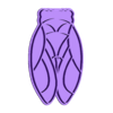 Cigarra_e.stl Whole Cicada cookie cutter